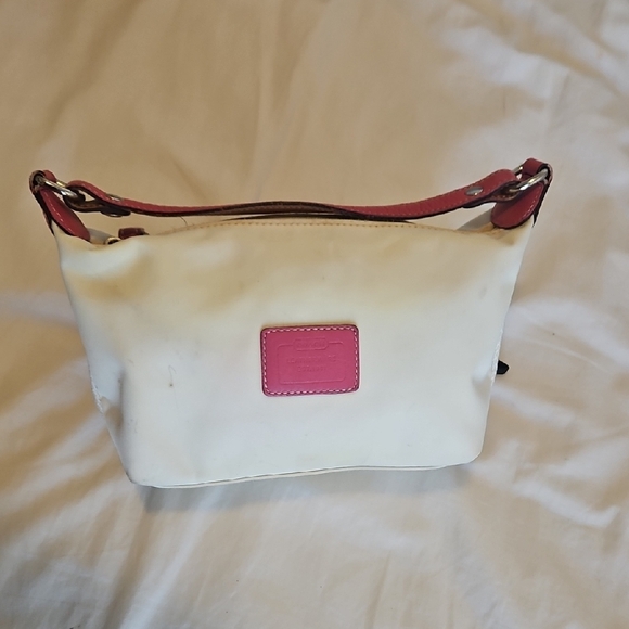 Coach Handbags - White and Pink Vintage Mini Coach Bag
